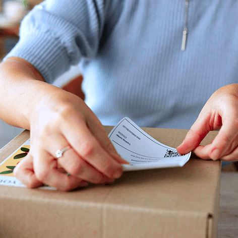 Imprima a etiqueta de envio